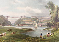 Artist’s impression of Clifton Suspension Bridge (Private collection)