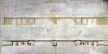 Contractor’s drawing based on Brunel’s specification for Maidenhead bridge (Adrian Vaughan Collection)