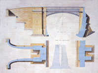 Contractors' drawing of iron bridge at Sydney Gardens, Bath (Adrian Vaughan Collection) 