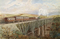 Wooden viaduct, as used on the Cornwall and West Cornwall Railways (Elton Collection: Ironbridge Gorge Museum Trust)