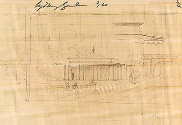 Brunel’s sketch for Sydney Gardens, Bath (University of Bristol)