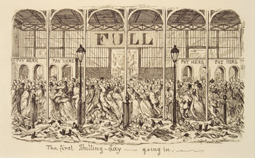 First schilling day at Great Exhibition: Dickinson Brothers lithograph (Elton Collection: Ironbridge Gorge Museum Trust) 