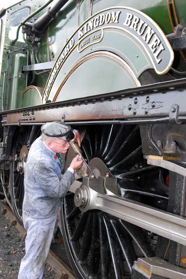 Visitors and locomotives at the Brunel birthday steaming held at Didcot Railway Centre, 9 April