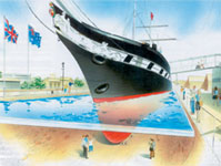 Artist’s impression of ss Great Britain’s new ‘glass sea’ (All images above courtesy of ss Great Britain Trust)
