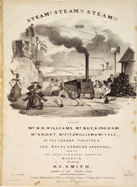 Steam! Steam!! Steam!!! song sheet (Elton Collection: Ironbridge Gorge Museum Trust)