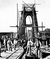 Bridge under construction (Clifton Suspension Bridge Trust)