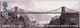 Clifton Suspension Bridge design Brunel stamp